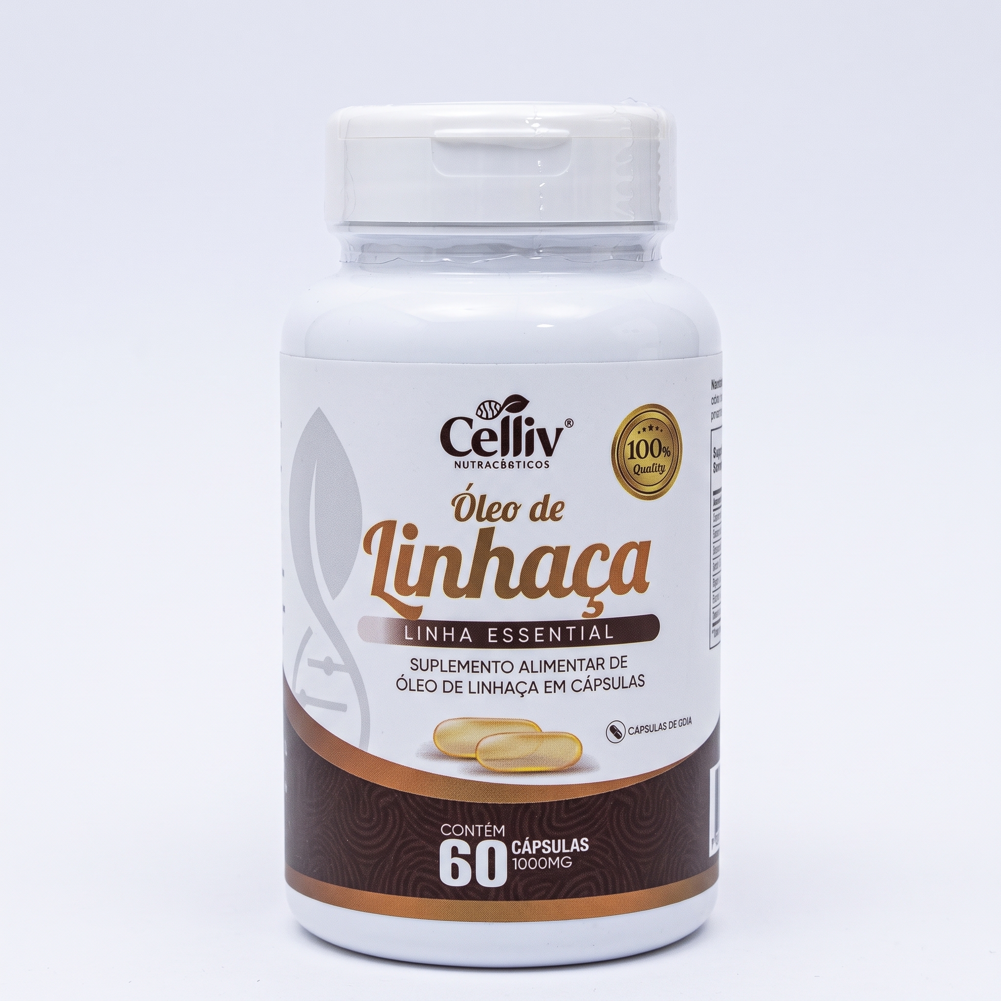 OLEO DE LINHACA 60 CAPS 1400 MG - CELLIV