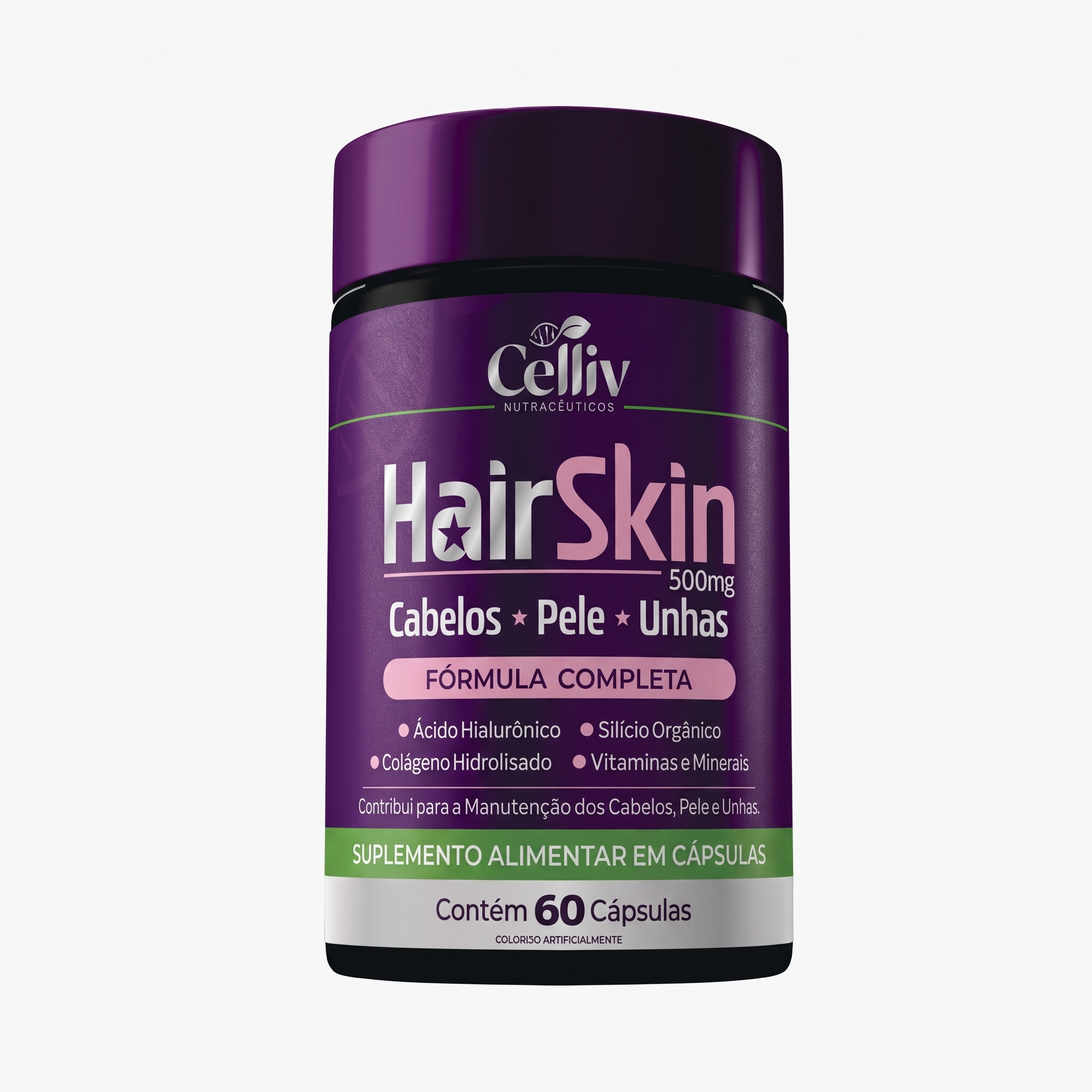 HAIR SKIN 60 CAPS 500 MG - CELLIV