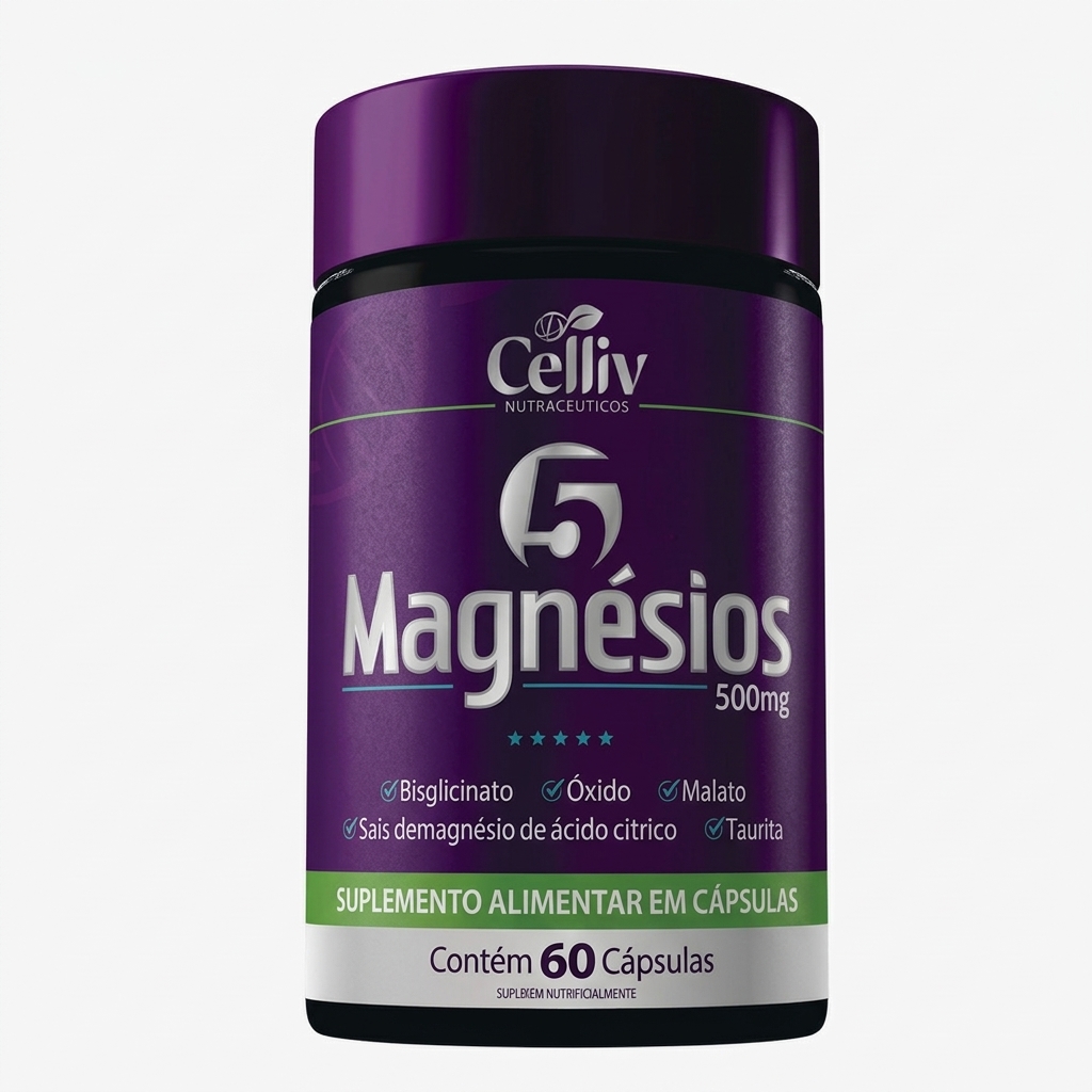 5 MAGNESIOS 60 CAPS 500 MG - CELLIV