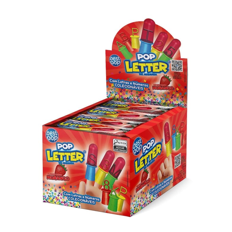 POP LETTER MORANGO 24X14G