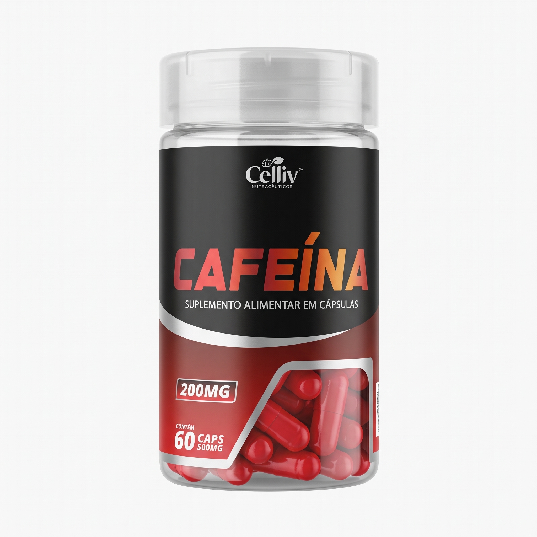 CAFEINA 60 CAPS 200 MG - CELLIV