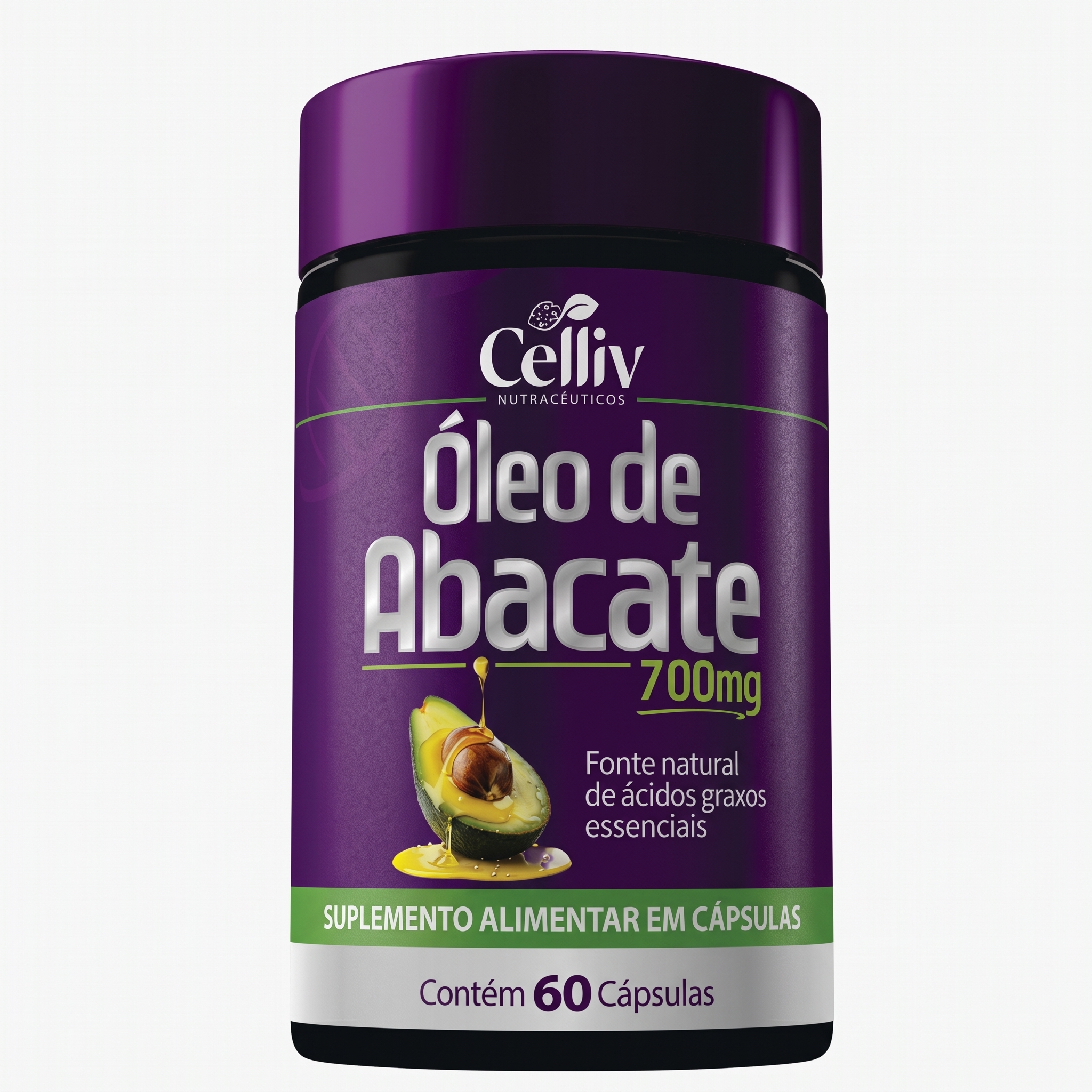 OLEO DE ABACATE 60 CAPS 700 MG - CELLIV